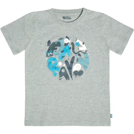 Fjällräven Kids Forest Findings T-shirt Children’s Kids tops Grey Main Front 49737