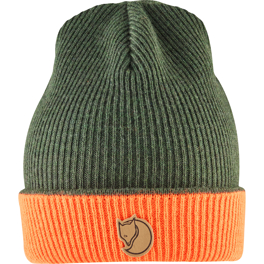 Fjällräven Sörmland Reversable Beanie Unisex Caps, hats & beanies Dark green, Green Main Front 20028